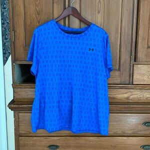 NWT Under Armour Blue Velocity Jacquard Crew T-shirt
